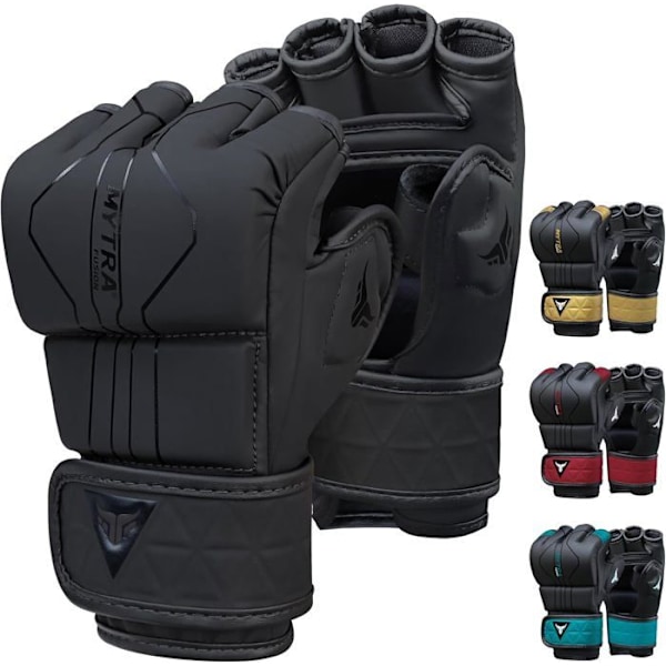 MMA-handskar - Mytra Fusion - BS-22 - Grappling - Svart - Syntetläder SVART XL