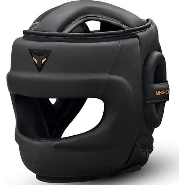 "Boxningshjälm - Mytra - Fusion C1 - Fullständigt Skydd - Syntetläder - One Size - Svart" Svart 1