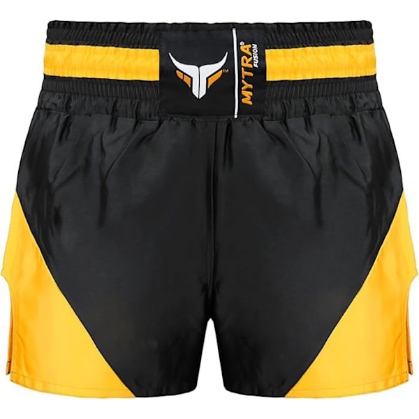 Myra Fusion Muay Thai Shorts Svart/Gul - Thaiboxning, Kampsport, Kickboxning Svart gul M