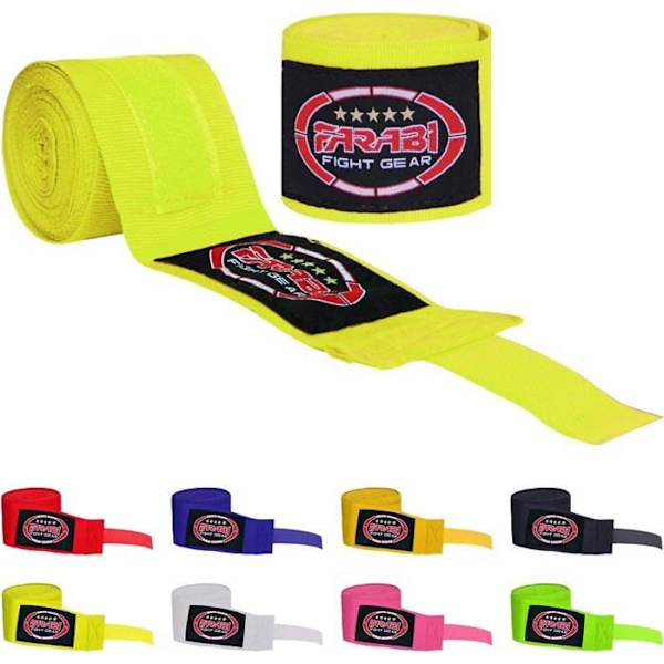 Boxningsband - Farabi Sports - Barn - Polyester Spandex - Hållbar - Andas Neon gul 2