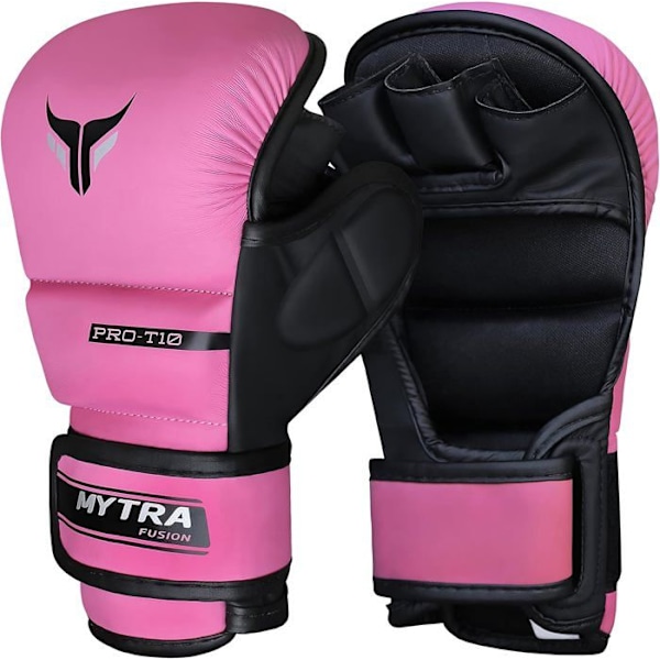 Sparring- och Grapplinghandskar MMA - Mytra Fusion - 7oz - Ventilerad Handflata - Rosa - Kvinna Rosa S