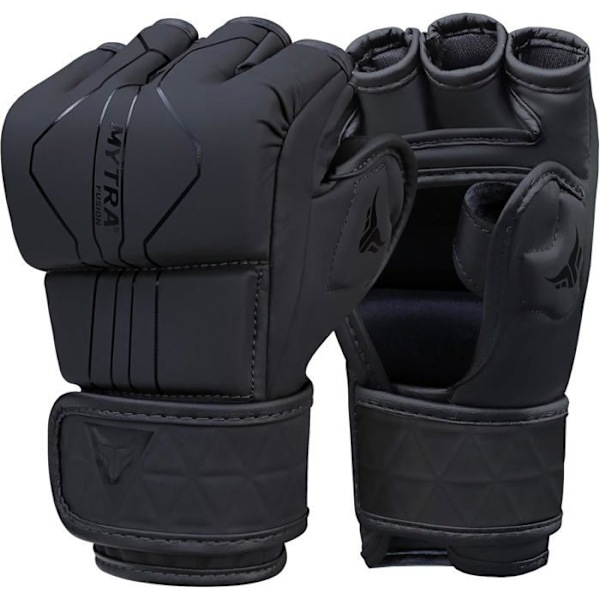 MMA-handskar - Mytra Fusion - BS-22 - Grappling - Svart - Syntetläder SVART XL