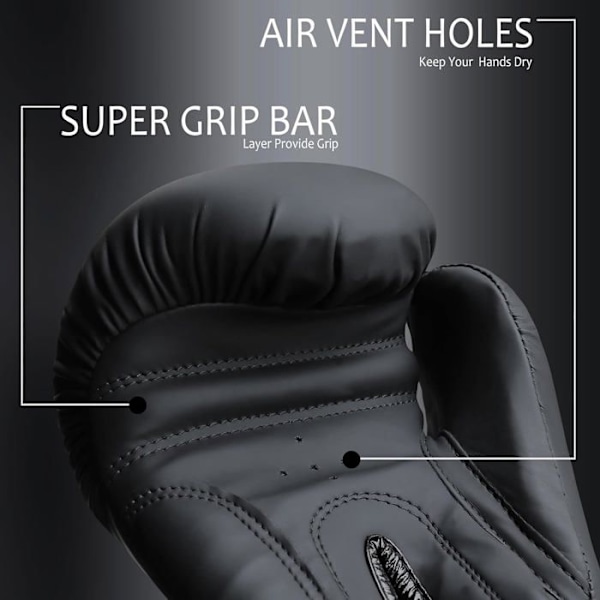 Boxningshandskar - Mytra Fusion - PRO T-10 - Syntetiskt läder - Svart - 10 OZ Svart 10 OZ