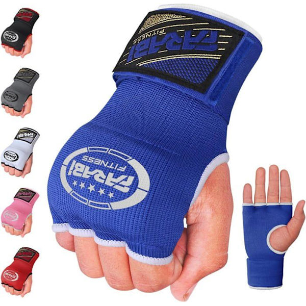 Boxningshandskar - Farabi Sports - L/XL - Andningsbart Polyester - Gel-Polstring - Unisex Blå L/XL