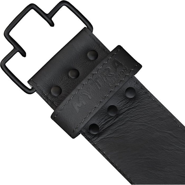 Kraftbälte - Mytra Fusion - XL - Kvalitetsläder - Snabbkopplingsspänne - 10 mm tjocklek Svart