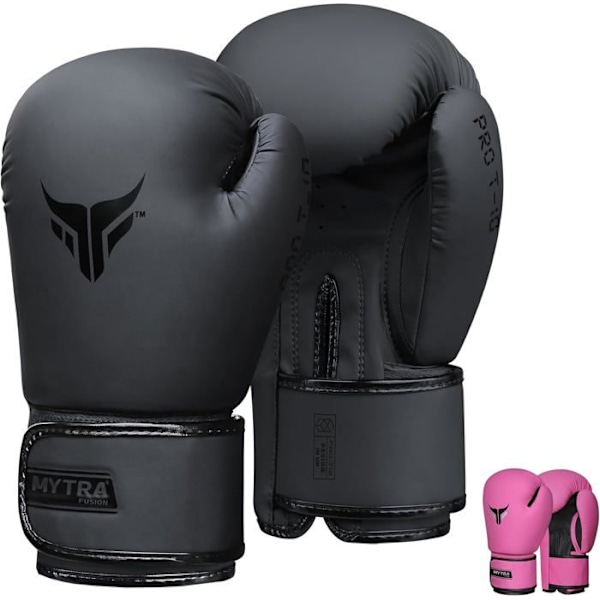 Boxningshandskar - Mytra Fusion - PRO T-10 - Syntetiskt läder - 8 OZ - Svart Svart 8 OZ