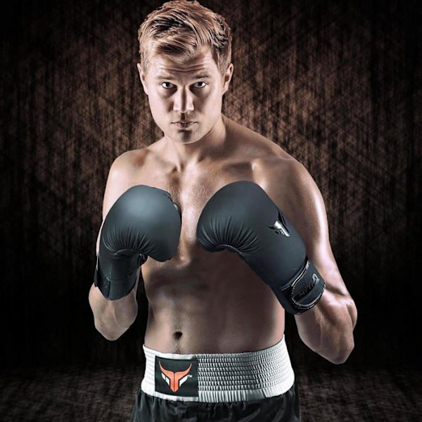 Boxningshandskar - Mytra Fusion - PRO T-10 - Syntetiskt läder - 16 OZ - Svart Svart 16 OZ