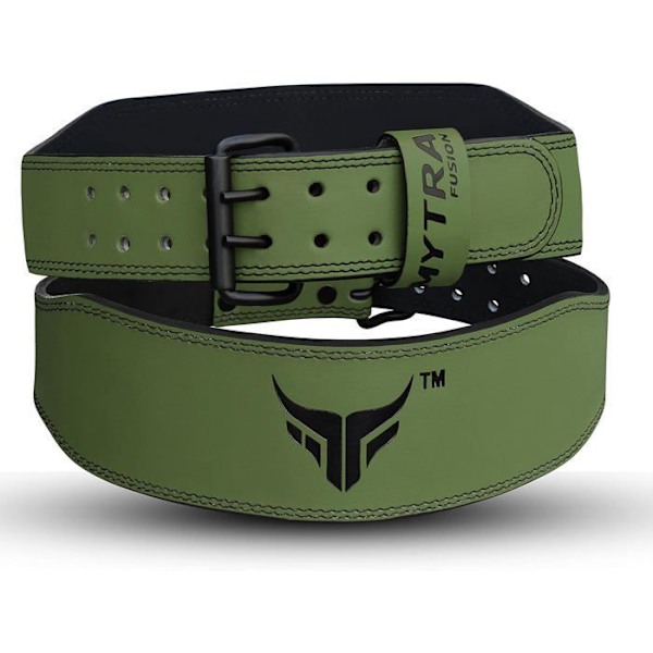 Träningsbälte - Mytra Fusion - 4 tum - Styrkebälte Ländryggsstöd - Fitness - Tyngdlyftning - Grön - XL Grön