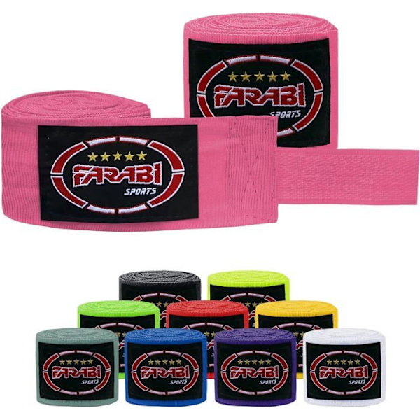 Bande de Boxe - Farabi Sports - Barn - Rosa - MMA - Muay Thai - Kickboxning Rosa 2