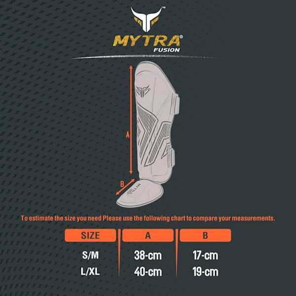 Skydd för skenben - Mytra - Svart - Ergonomisk design - Förstärkt vaddering - Ultra lätt Svart L/XL