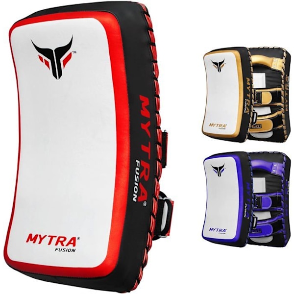 Mytra Fusion Pao Thai Boxing Shield, för kickboxning, Curved Target Strike Training x1 enhet vit röd 1