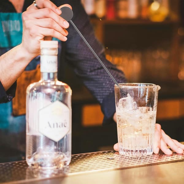 Rørepinde til Cocktail Kaffe Rørepinde 304 Rustfrit Stål Kaffedrik Rørepinde Genanvendelige 18,3 cm Sorte 6-pak