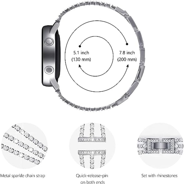 Kompatibel med Samsung Galaxy Watch 4 armband 40mm 44mm, 20mm