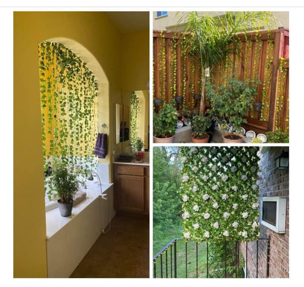 8 stk. kunstige vedbendranker, silkevedbendkrans v