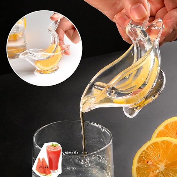 Set med 1 Manuell Citruspress - Citrus Juicer - Transparent - för Kök och Bar