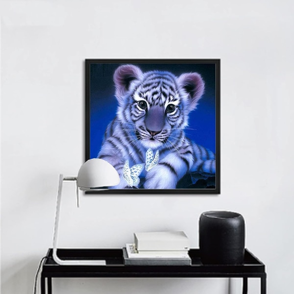 (30x40 cm) 5D diamantmaleri Tiger 9
