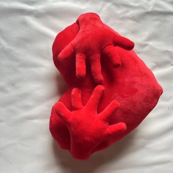 Rött handhjärta 60 cm