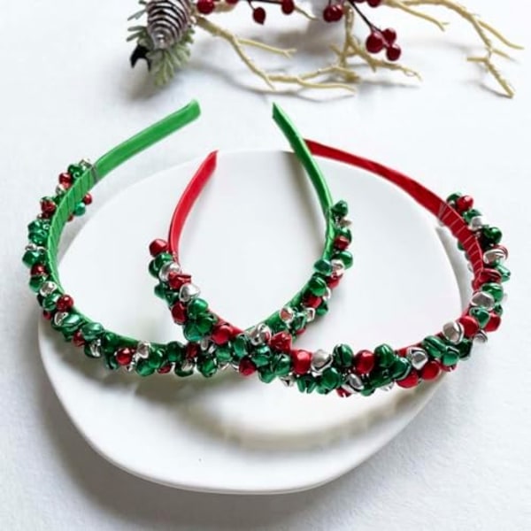 Jule-Hodebånd med Små Klokker, Juletre-Pute, Julekule-Hodebånd for Julefest Kostymetilbehør