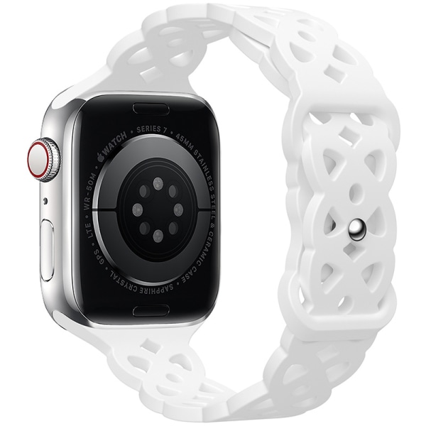 2-pakke blonde lærremmer som er kompatible med Apple Watch 42/44