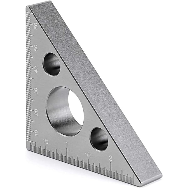 Måletrekant, aluminiumlegering firkant, 45 graders vinkel