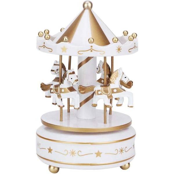 Round Carousel Music Box Gift Christmas Wedding Birthday Valentin