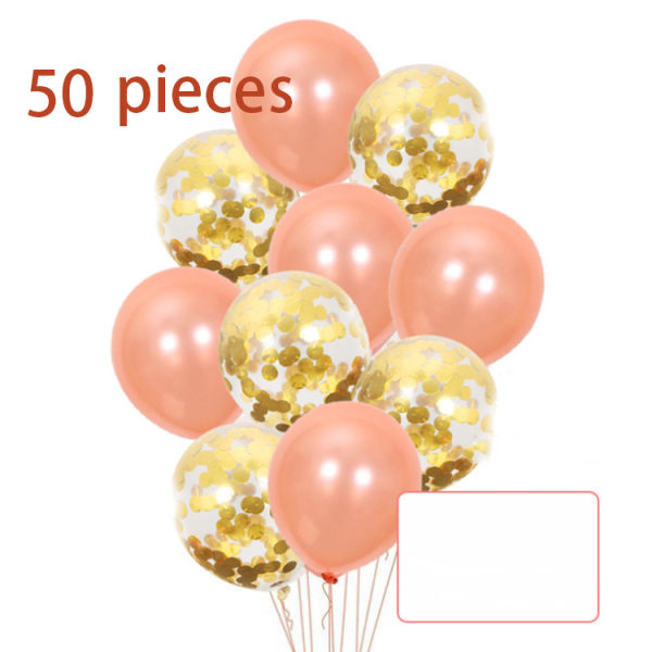 Glitterballoner og roseguld latexballoner til fødselsdage,