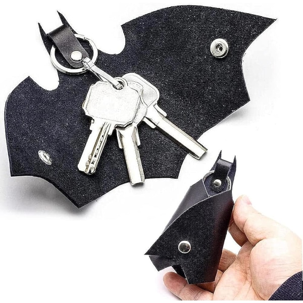 Herre nøglering, 2 Batman kunstlæder nøglering, Unisex nøglering B