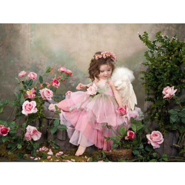30 × 40 Peinture de diamant rose de plantation de fille (30 * 4