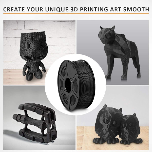 Filament 1,75 mm, ægte træfibre pænt viklet filament, 3D-printer træfilament, Dimensio Carbon Fiber