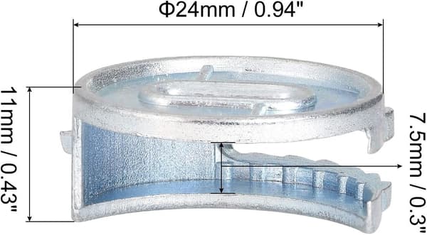 Kam Lås Mutter för Möbler, 8st 24x11mm Kopplingsmutter Klämmutter Möbelkoppling Kam Beslag