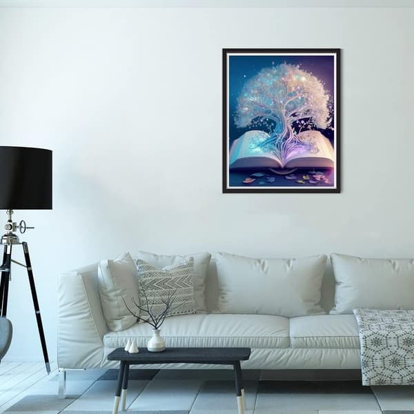 Diamantmålning konstset, trädmålning bild 30 x 40 cm（E)
