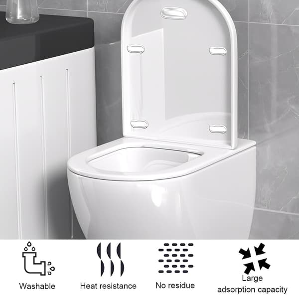 4-pack Universal Toalettsits Självhäftande Buffertar – Toalettlock Stötdämpare