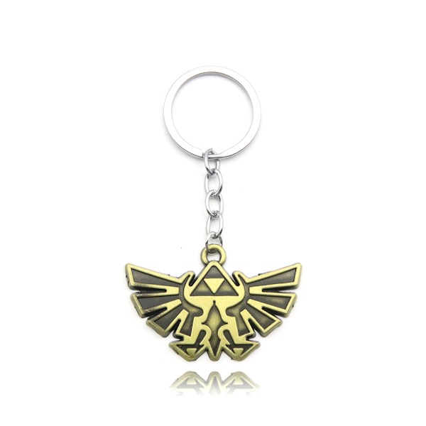 Zelda nøkkelring, Zelda nøkkelring, The Legend of Zelda Triangle Power Shield Fashion nøkkelring, 1 stk Ze