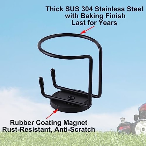 Magnetisk Kopholder, SUS 304 Rustfrit Stål Magnetisk Drikkeholder Dåseholder til Traktor Lastbil Plæneklipper Bil Løbebånd Værktøj