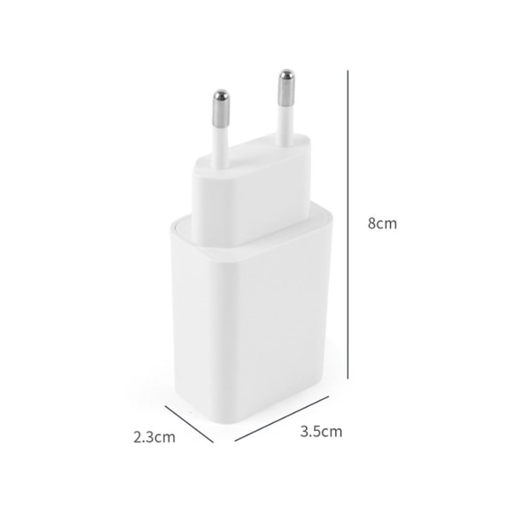 10W USB-laddare 2-pack 5V/2A USB-adapter USB-uttag USB-strömadapterblock Kompatibel med iPhone S