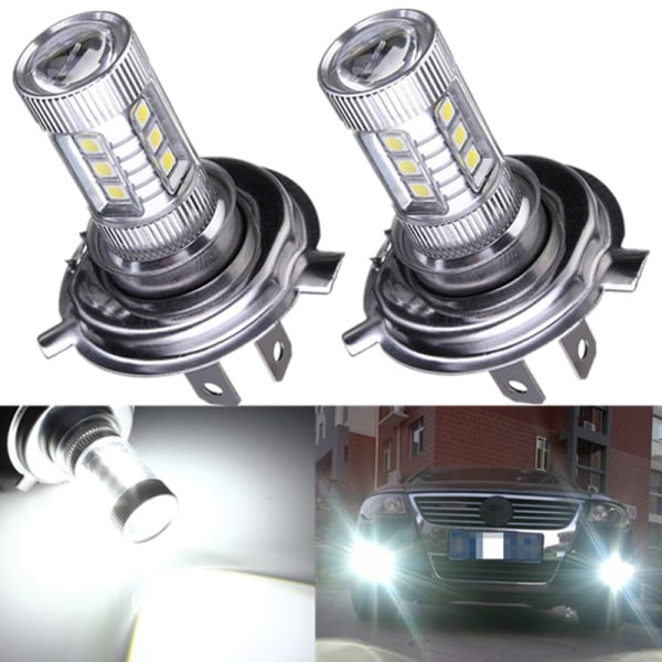 2kpl H4 80W auton LED-vaihtopolttimot LED-ajovalojen polttimosarja