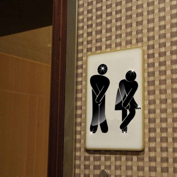 Krydsede Ben (Stil 1 Sort) Sjov Badeværelse Toilet Toilet Do