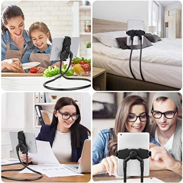 Tablethållare iPad Stativ Universal Telefonstativ, Lat Stativ, DIY Flexibel Svanhalsfäste med Flera Funktioner