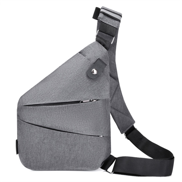 Otroligt tunn grå slingbag / axelväska / bröstväska