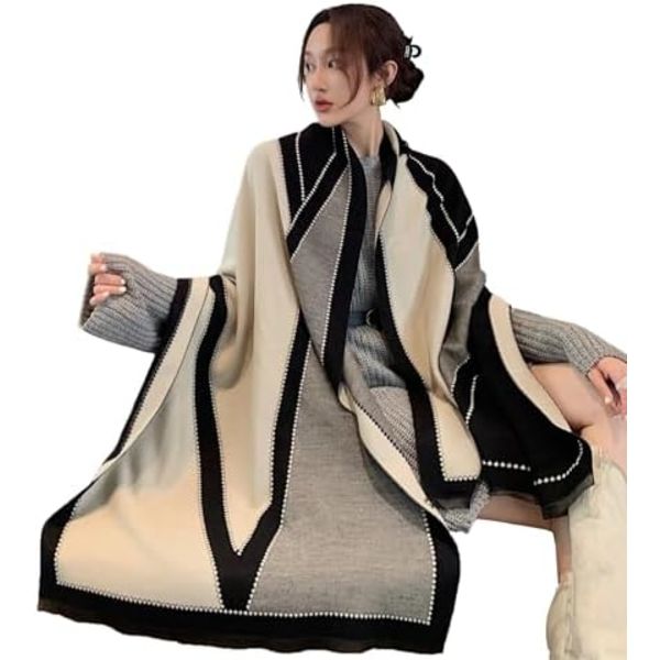 Store Pashmina-Sjal & Wraps til Kvinder Ekstra Blød Kashmir-Følelse Tæppe Kvinders Efterårssjal & Wraps til Bryllup