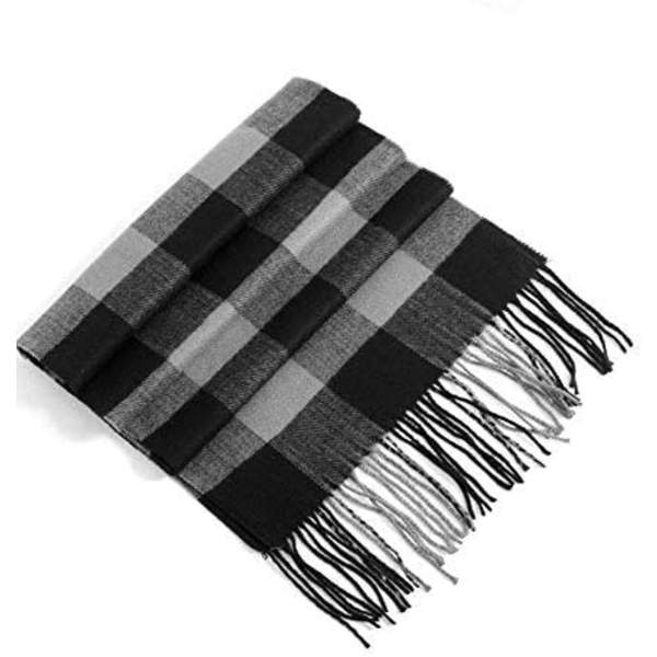 Mænds Sjal Klassisk Ankomst Vinter Tartan Sjal Tassel Kant Blød Varmt Sjal