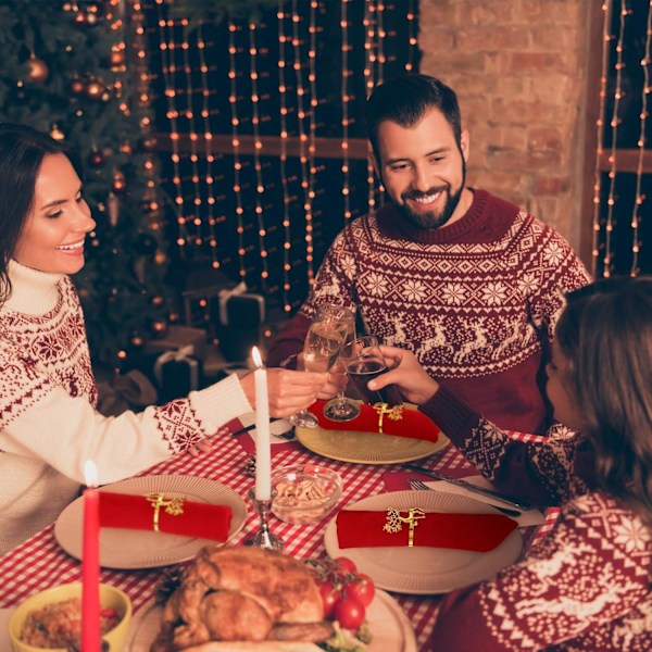 12 stycken hjort servettringar, älg servettringar, renar metall servett spännen för julbord dekoration