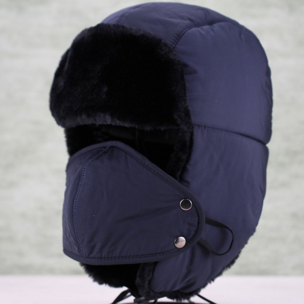Unisex talven lämmin hattu korvaläppäillä, tekoturkishattu - luisteluhiihtoa ja muuta ulkoilua A