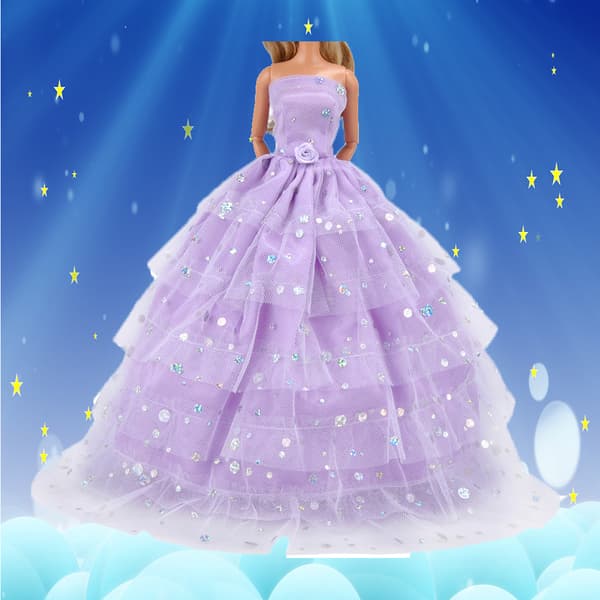 Barbie kläder accessoarer, docka bröllopsklänning prinsessklänning eve