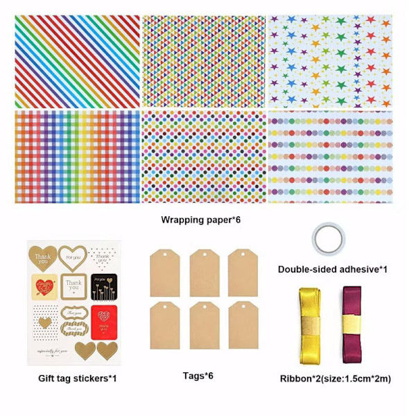 Geometriskt mönstrat presentpapper för barnens dag, DI