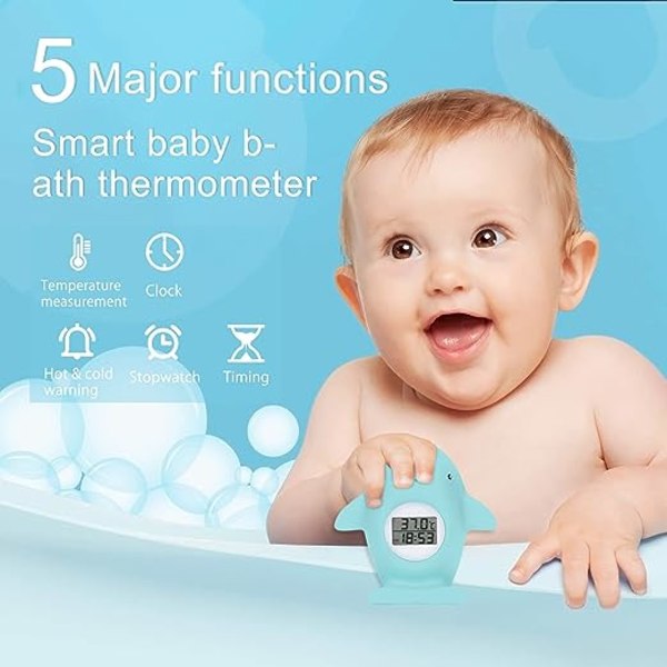 Babybadetermometer, 2 i 1 bade- og romtermometer Digit