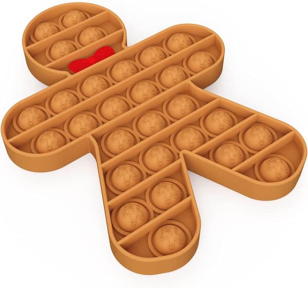3 st julpop leksaker tryck på den bubbla sensoriska fidgets leksak, Chris