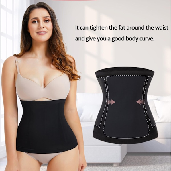 （Sort, S/M）Talje-træner til kvinder Tummy Control Girdle Band Wais