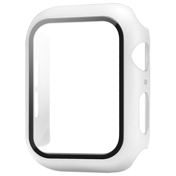 （Frosted Transparent） Case Kompatibel med Apple Watch 44MM, 2-i-1 beskyttelses-PC-hærdningscover og