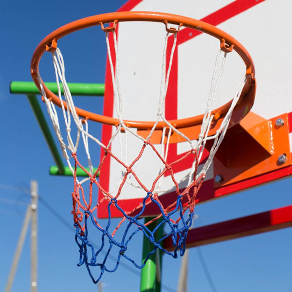 2-delad uppsättning av nylon basketnät hållbart nät korg utomhus lämplig för inomhussporter utomhus sp